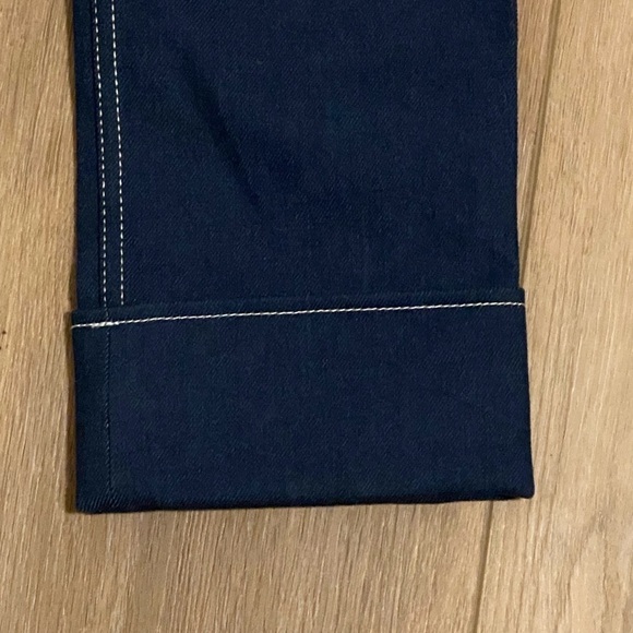 Chloe Dark Wash Cropped Rolled Hem Jeans Size 34/0-2 NWOT - Picture 6 of 12